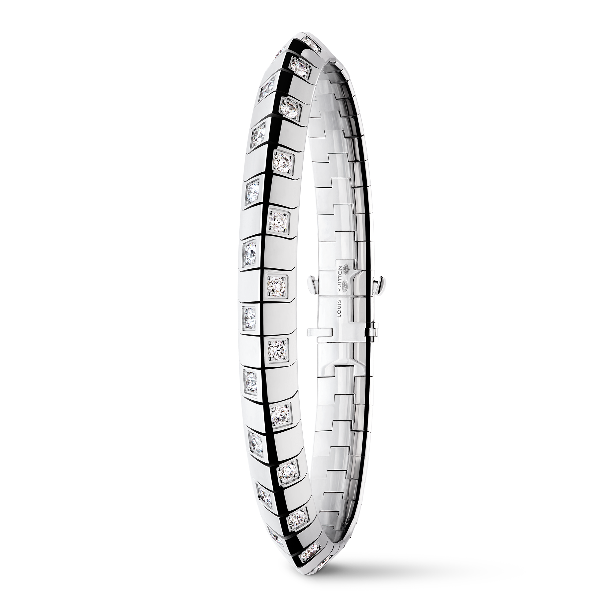 ブレスレット ル ダミエ ドゥ ルイ・ヴィトン 7mm (ホワイトゴールド